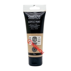 رنگ اکریلیک تیوپ ساده 75 میل کرم نسکافه ای برند سوداکو کد 08327