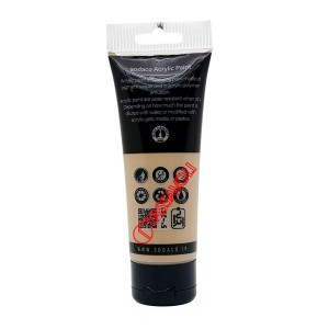 رنگ اکریلیک تیوپ ساده 75 میل کرم نسکافه ای برند سوداکو کد 08327