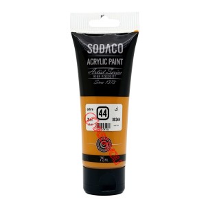 رنگ اکریلیک تیوپ ساده 75 میل خردلی برند سوداکو کد 08344