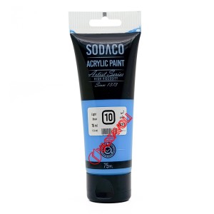 رنگ اکریلیک تیوپ ساده 75 میل آبی روشن برند سوداکو کد 08310