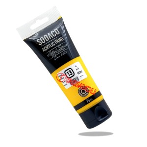 رنگ اکریلیک تیوپ ساده 75 میل زرد کروم برند سوداکو کد 08313