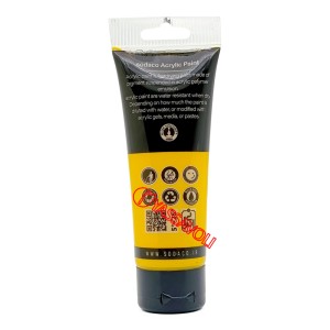 رنگ اکریلیک تیوپ ساده 75 میل زرد کروم برند سوداکو کد 08313