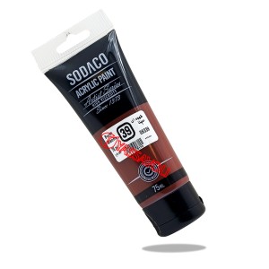 رنگ اکریلیک تیوپ ساده 75 میل قهوه ای سینا برند سوداکو کد 08339