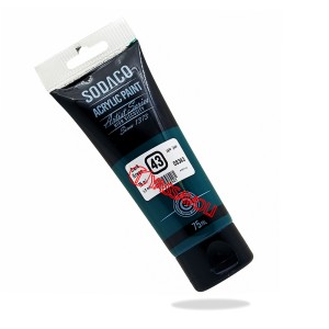 رنگ اکریلیک تیوپ ساده 75 میل سبز سیر برند سوداکو کد 08343