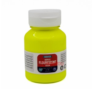 رنگ اکریلیک فلورسنت 125 میل زرد برند سوداکو کد 02707