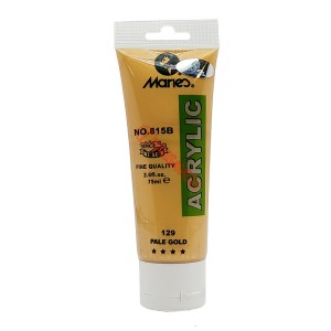 رنگ اکریلیک 75 میل برند ماریس کد 129 IRIS PALE GOLD