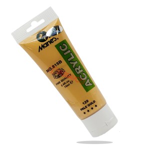 رنگ اکریلیک 75 میل برند ماریس کد 129 IRIS PALE GOLD