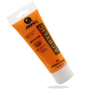 رنگ اکریلیک 75 میل برند ماریس کد 301 ORANGE YELLOW