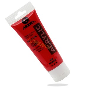 رنگ اکریلیک 75 میل برند ماریس کد 302 SCARLET