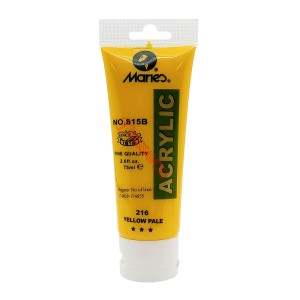 رنگ اکریلیک 75 میل برند ماریس کد 216 YELLOW PALE
