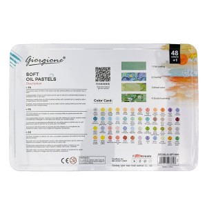 پاستل روغنی 48 رنگ مدل G-OPT-M - برند جورجینا (جعبه فلزی)
