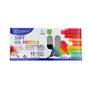 پاستل گچی 12 رنگ مدل G-SOP - برند جورجینا (جعبه طلقی)