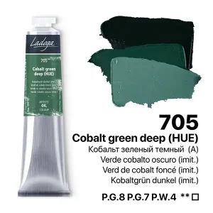 رنگ روغن 46 میل برند لادوگا (سنت پترزبورگ) - کد  705- Cobalt Green Deep