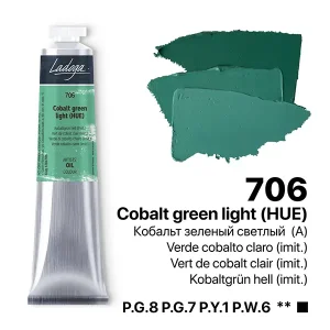 رنگ روغن 46 میل برند لادوگا (سنت پترزبورگ) - کد 706- Cobalt Green Light