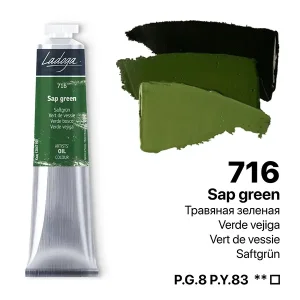 رنگ روغن 46 میل برند لادوگا (سنت پترزبورگ) - کد  716 - Sap Green