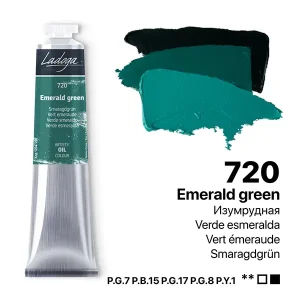 رنگ روغن 46 میل برند لادوگا (سنت پترزبورگ) - کد 720- Emerald Green