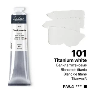 رنگ روغن 46 میل برند لادوگا (سنت پترزبورگ) - کد 101- Titanium White