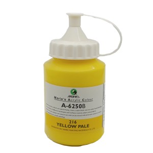 رنگ اکریلیک 250 میل برند ماریس کد 216 YELLOW PALE