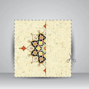 کاغذ تذهیب دار چاپی کد 1501، 50*17 cm (بسته 50 عددی)