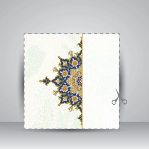کاغذ تذهیب دار چاپی کد 1502، 50*17 cm (بسته 50 عددی)