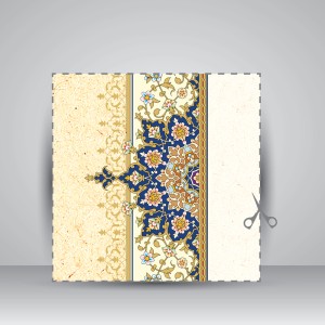 کاغذ تذهیب دار چاپی کد 1504، 50*17 cm (بسته 50 عددی)