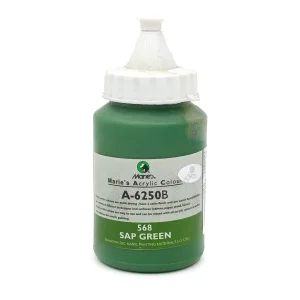 رنگ اکریلیک 250 میل برند ماریس کد 568 Sap green