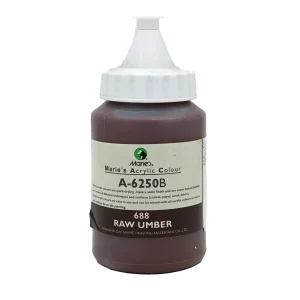 رنگ اکریلیک 250 میل برند ماریس کد 688 Raw Umber