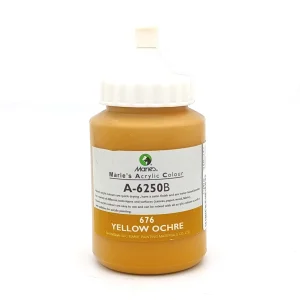 رنگ اکریلیک 250 میل برند ماریس کد 676 Yellow Ochre