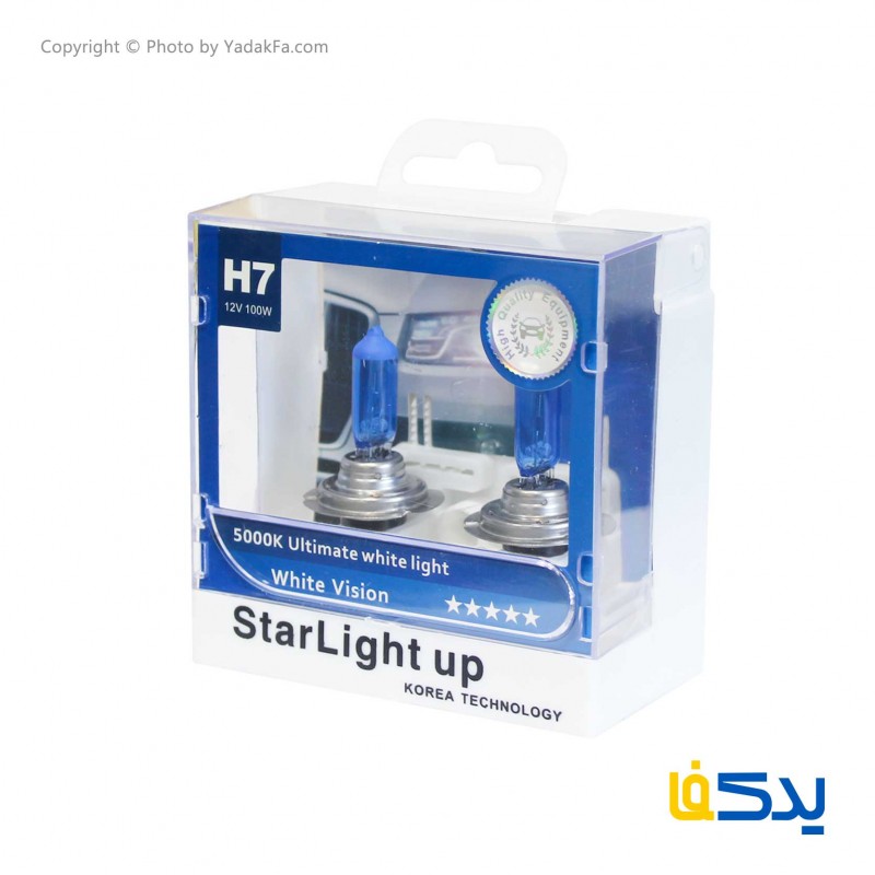 مجموعه دو عددی لامپ خودرو استارلایت پایه H7