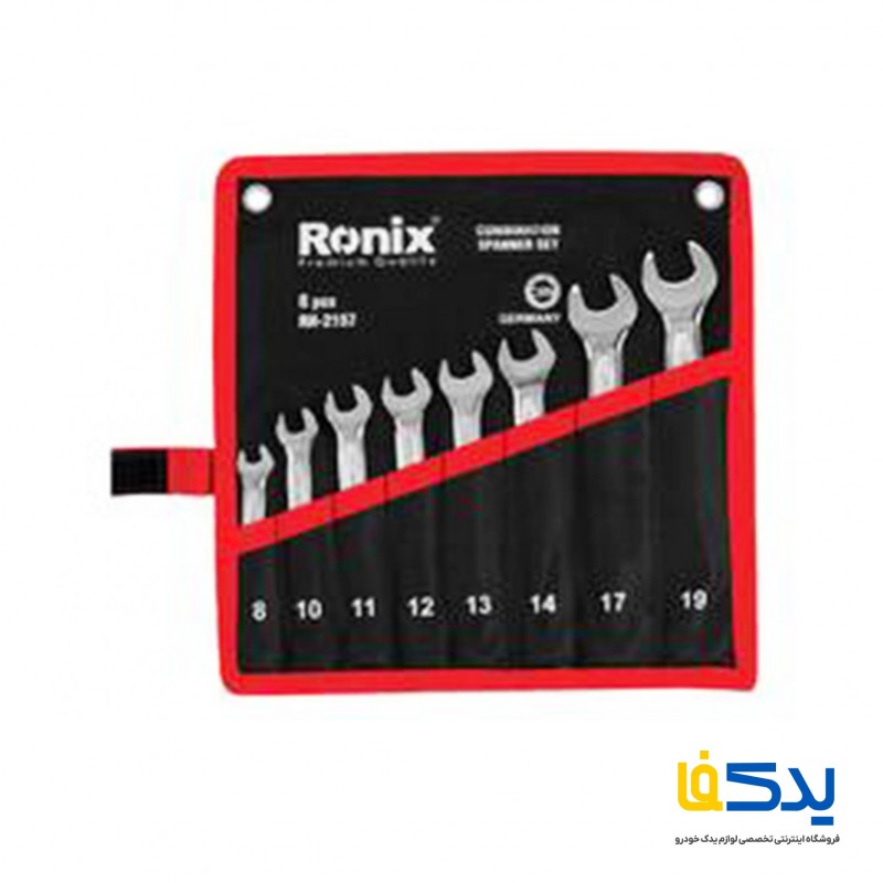 مجموعه 8 عددی آچار تخت و رینگی رونیکس مدل RH-2157