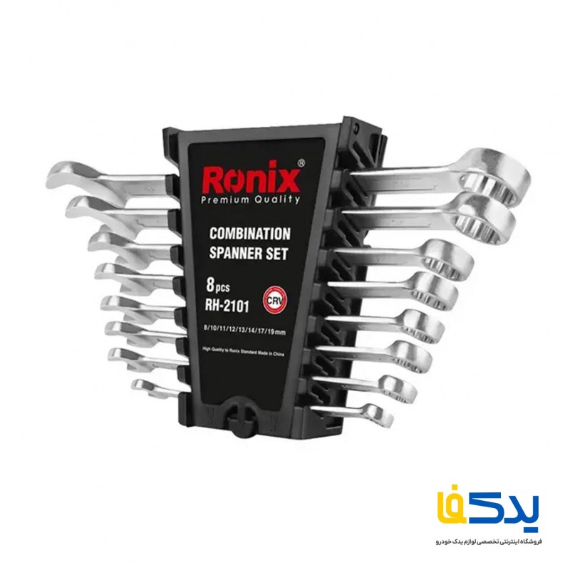مجموعه 8 عددی آچار تخت و رینگی رونیکس مدل RH-2101
