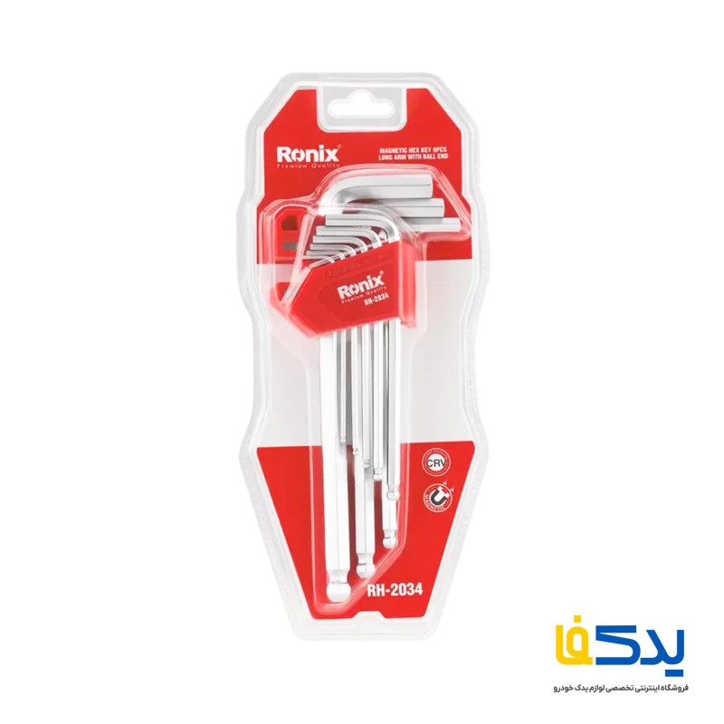 مجموعه 9 عددی آچار آلن بلند رونیکس مدل RH-2034
