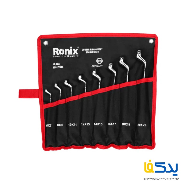 مجموعه 8 عددی آچار دو سر رینگ رونیکس مدل RH-2304