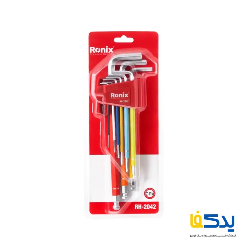 مجموعه 9 عددی آچار آلن بلند رونیکس مدل RH-2042