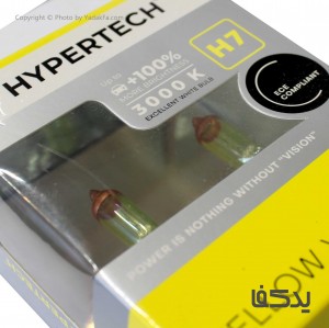 مجموعه دو عددی لامپ هدلایت خودرو هایپرتک مدل 3000k پایه H7