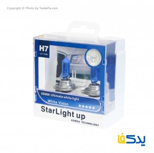 مجموعه دو عددی لامپ خودرو استارلایت پایه H7