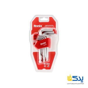 مجموعه 9 عددی آچار آلن کوتاه رونیکس مدل RH-2033