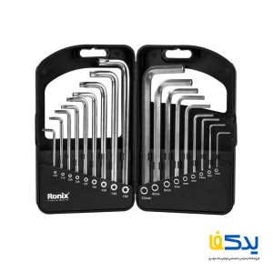 مجموعه 18 عددی آچار آلن و ستاره ای بلند رونیکس مدل RH-2052