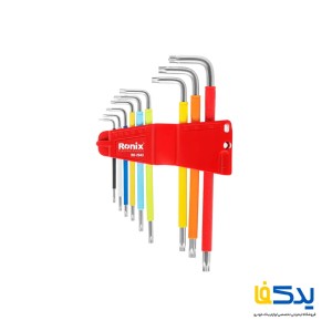 مجموعه 9 عددی آچار آلن ستاره ای بلند رونیکس مدل RH-2043
