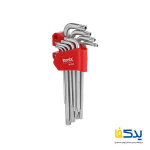 مجموعه 9 عددی آچار آلن ستاره ای بلند رونیکس مدل RH-2036