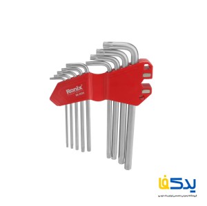 مجموعه 9 عددی آچار آلن ستاره ای بلند رونیکس مدل RH-2036