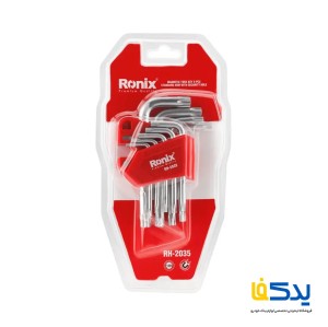 مجموعه 9 عددی آچار آلن ستاره ای کوتاه رونیکس مدل RH-2035
