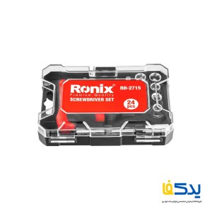 مجموعه 24 عددی سری پیچ گوشتی و بکس رونیکس مدل RH-2715