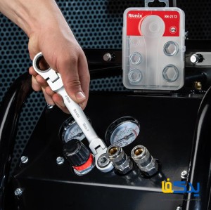 مجموعه آچار جغجغه ای دسته تاشو رونیکس مدل RH-2172