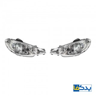 مجموعه 2 عددی چراغ جلو کروز پلاس مناسب برای پژو 206