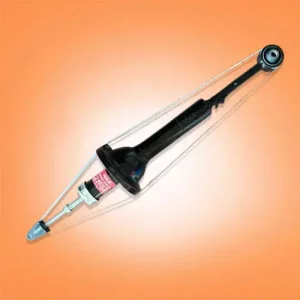 کمک فنر گازی KYB Excel-G با بدنه مشکی و برچسب قرمز