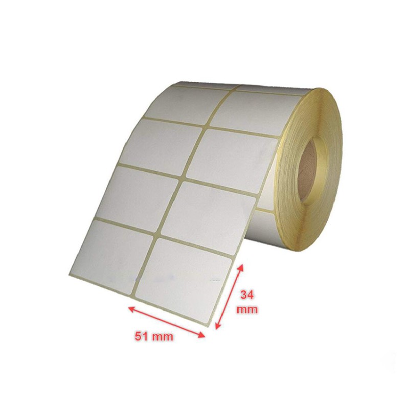 لیبل کاغذی پشت چسب‌دار 51 × 34 میلی‌متر دو ردیفه (3000 عددی)
