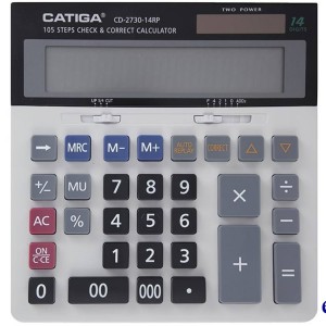 ماشین حساب رومیزی چاپگردار کاتیگا Catiga CD-2730-14RP