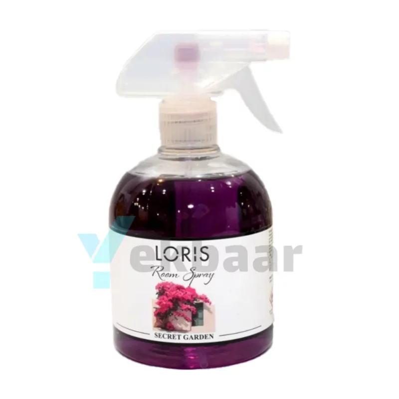 اسپری خوشبو کننده هوا لوریس LORIS مدل گل کاغذی سکرت گاردن Secret Garden حجم 500ml