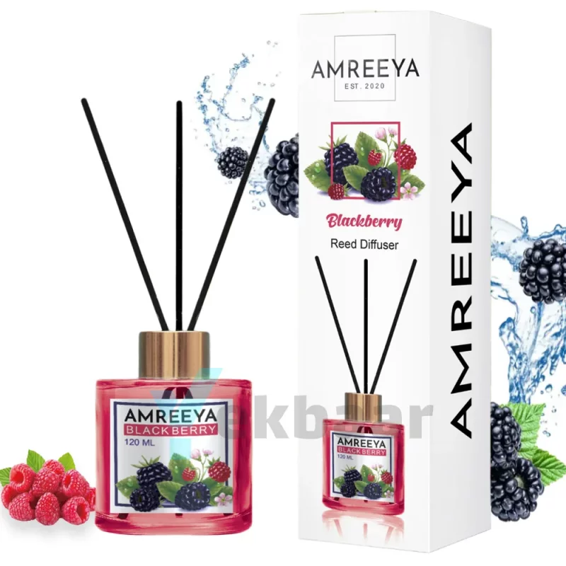 خوشبو کننده هوا آمریا Amreeya رایحه شاتوت تمشک Blackberry (بلک بری) حجم 120ml